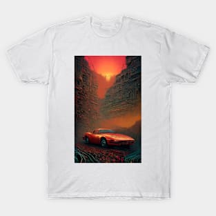 Cyber Canyon Sport Car T-Shirt